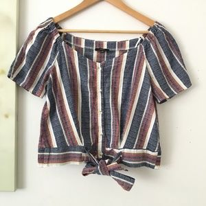 Anthropologie Drew Tie Top